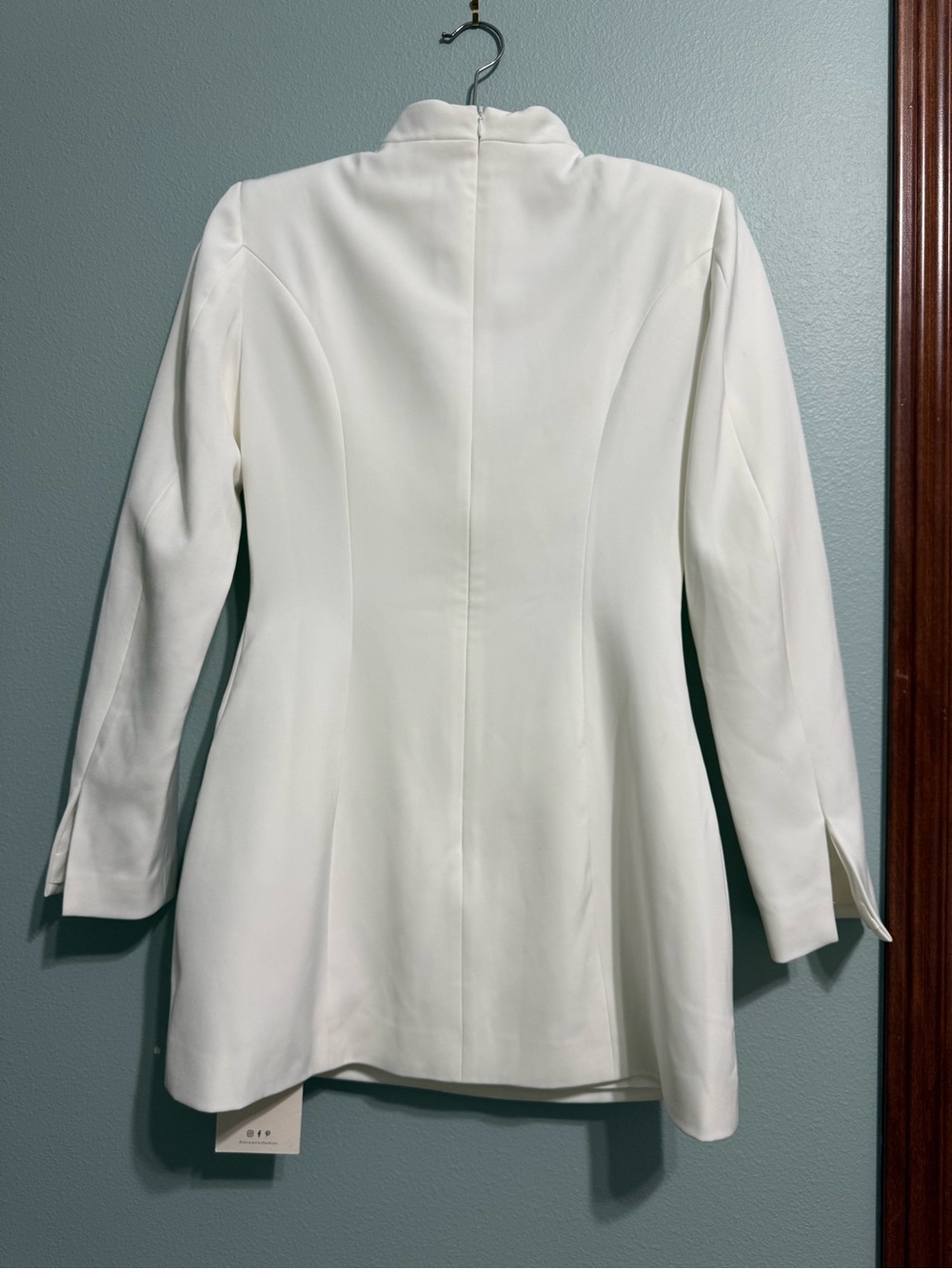 Mew Mews Hornfels Single Breasted Blazer Mini Dress in White Small - Picture 8 of 14